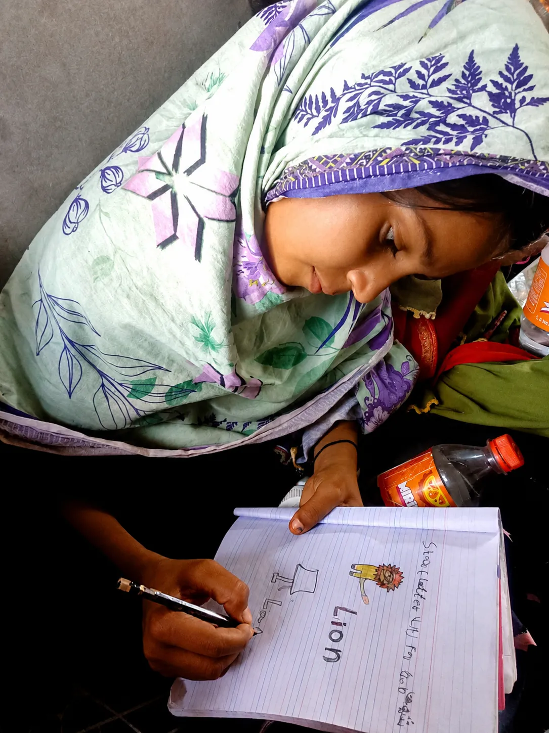 Students Practicing English